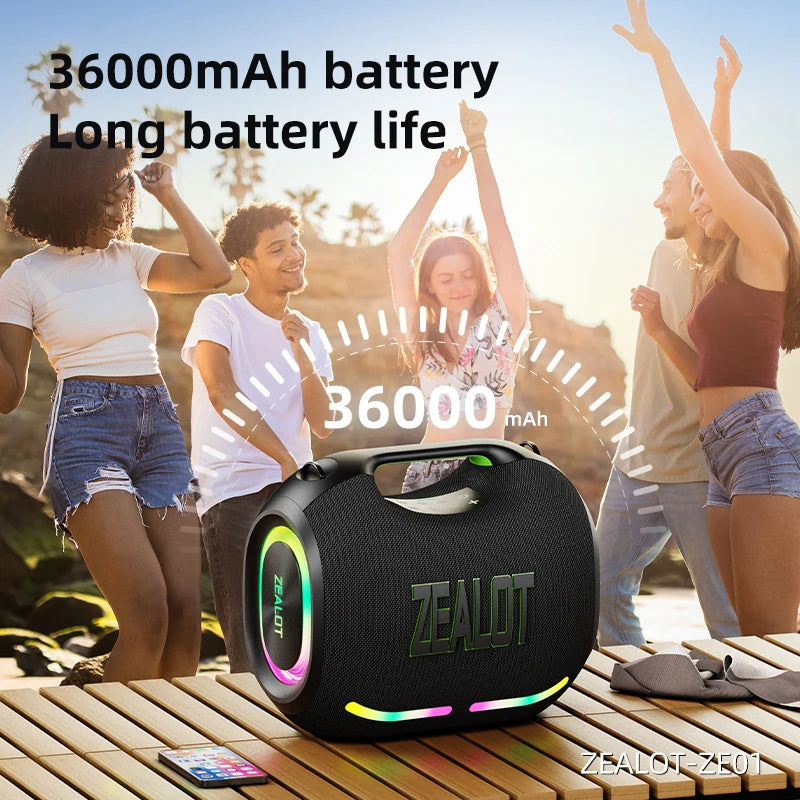Zealot Portable Bluetooth Speaker With Subwoofer And Waterproof Design