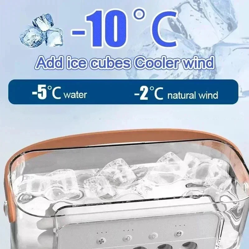 New 3 In 1 Fan AIr Conditioner, Mini Air Cooler, LED Night Light, and Portable Humidifier