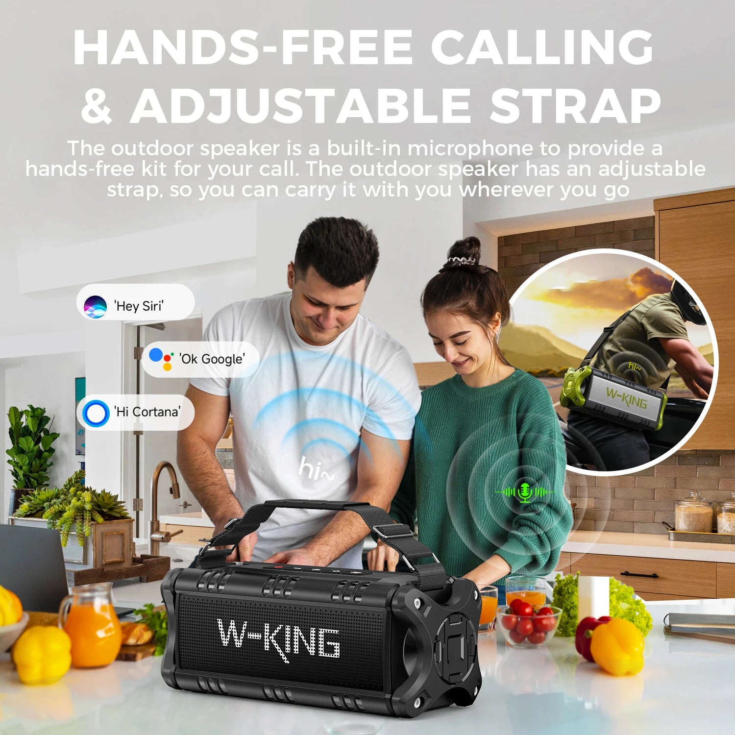 W King D8 Bluetooth Speaker 50W RMS IPX6