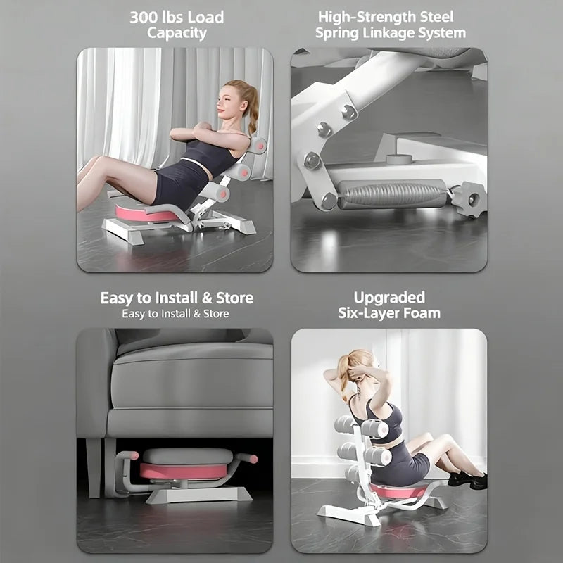 MBB Foldable Abdominal Exercise Equipment With Spring Assisted Sit Up