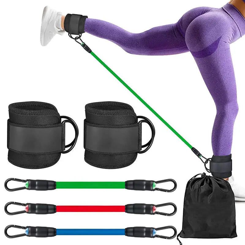 Elastic Ankle Resistance Band Set For Leg And Glute Workouts