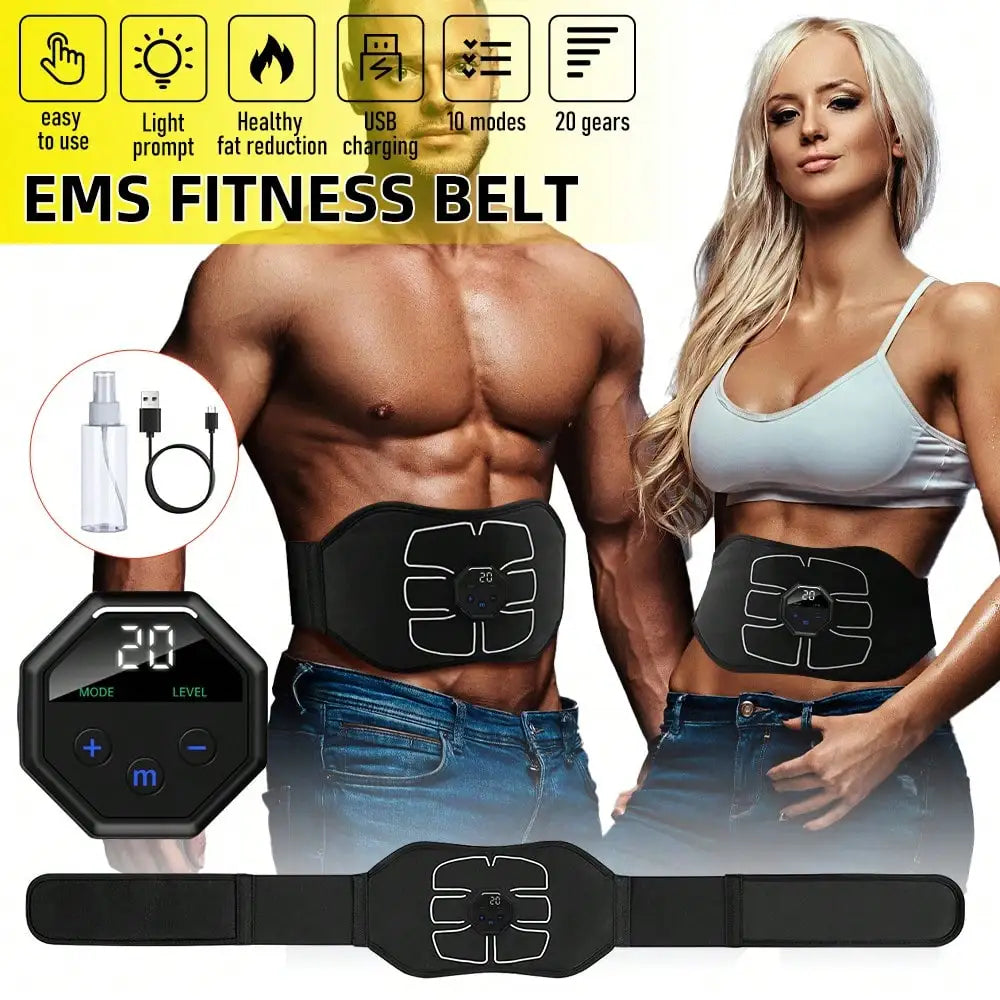USB Rechargeable Abdominal Muscle Stimulator Belt