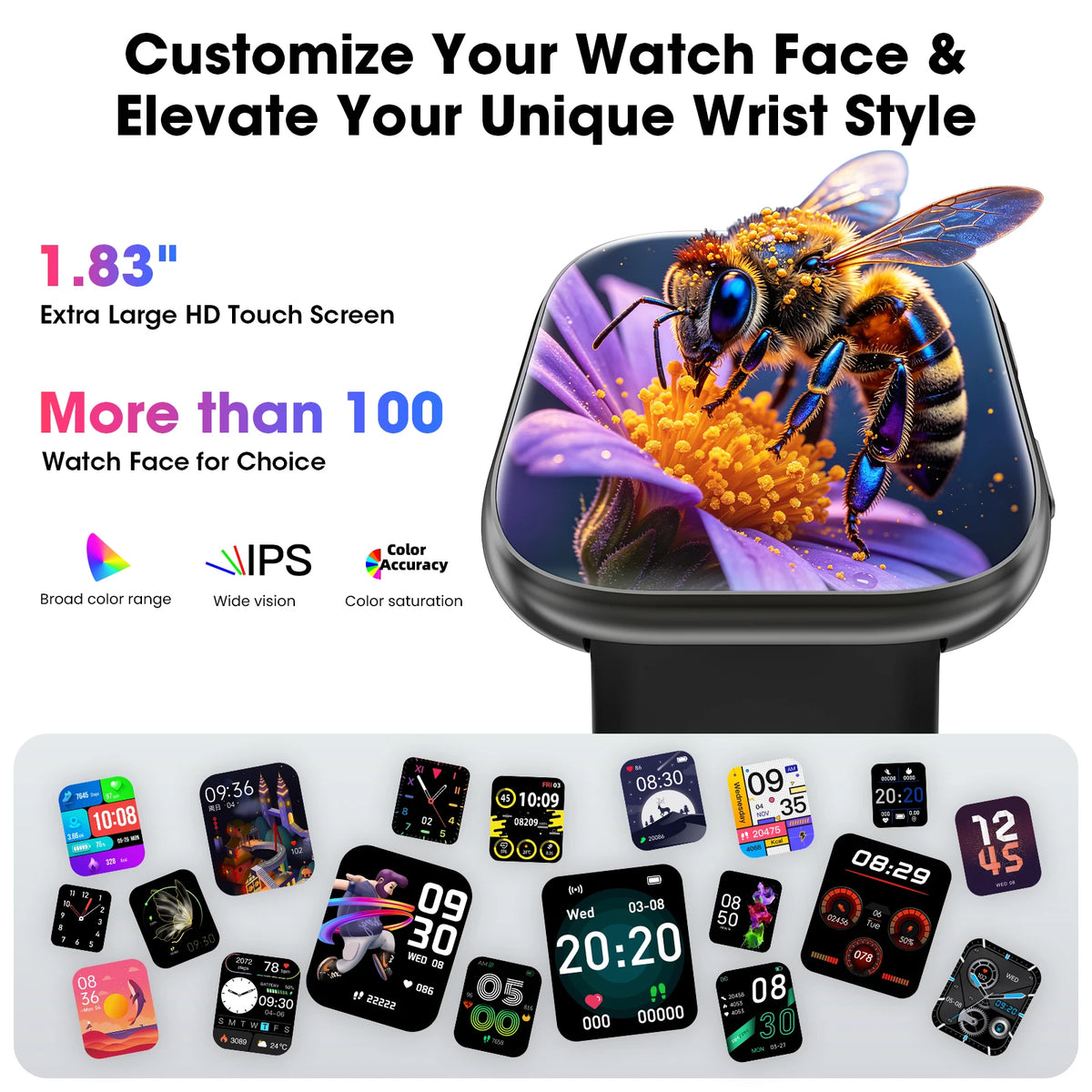 Bluetooth Calling Smart Watch With Fitness Tracking And IP67 Waterproofing