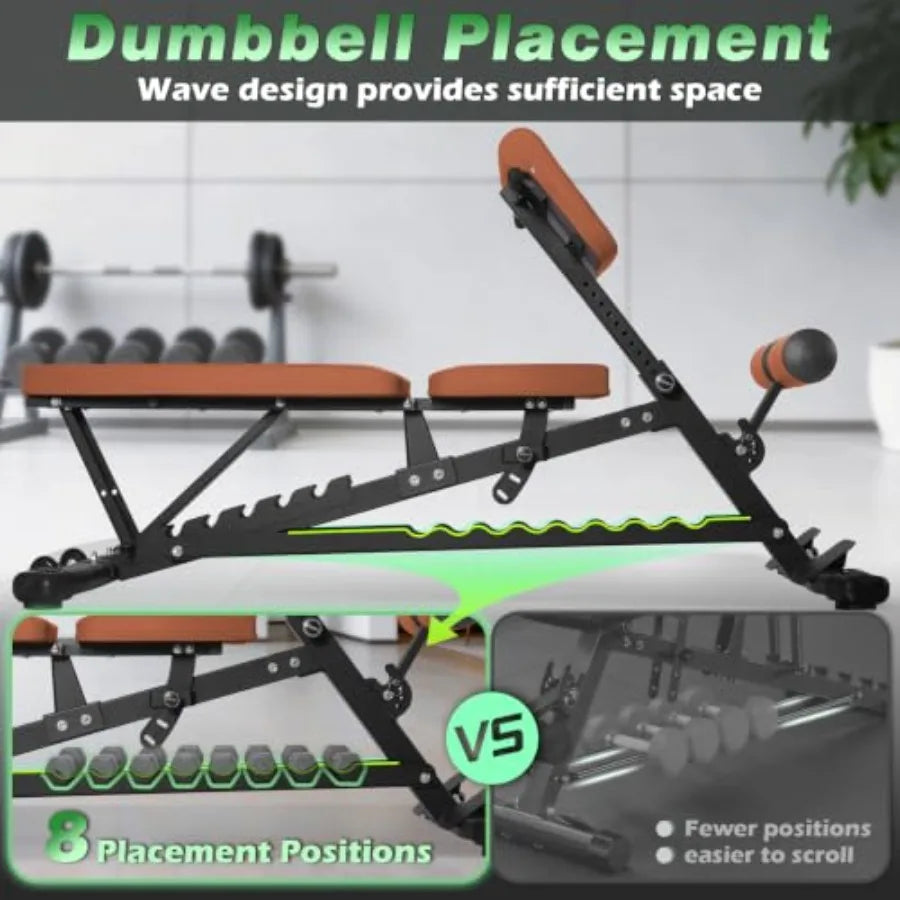 Adjustable Weight Bench With Roman Chair for Strength Training
