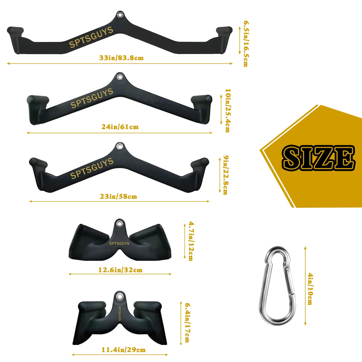 MARSAFIT Lat Pulldown Bar Attachment for Cable Machine Strength Training