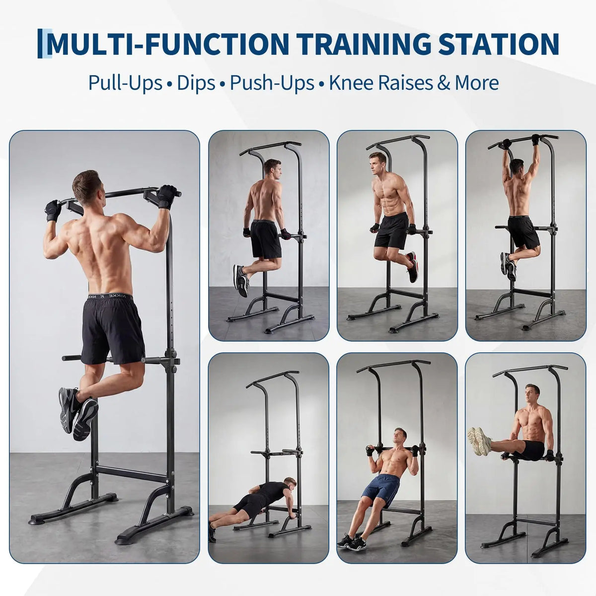 HiMISS Power Tower Dip Station Pull Up Bar Home Gym