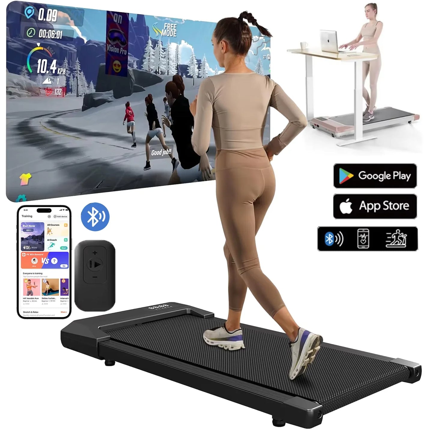 Superun Home Treadmill 2.5HP Walking Running Fitness Machine