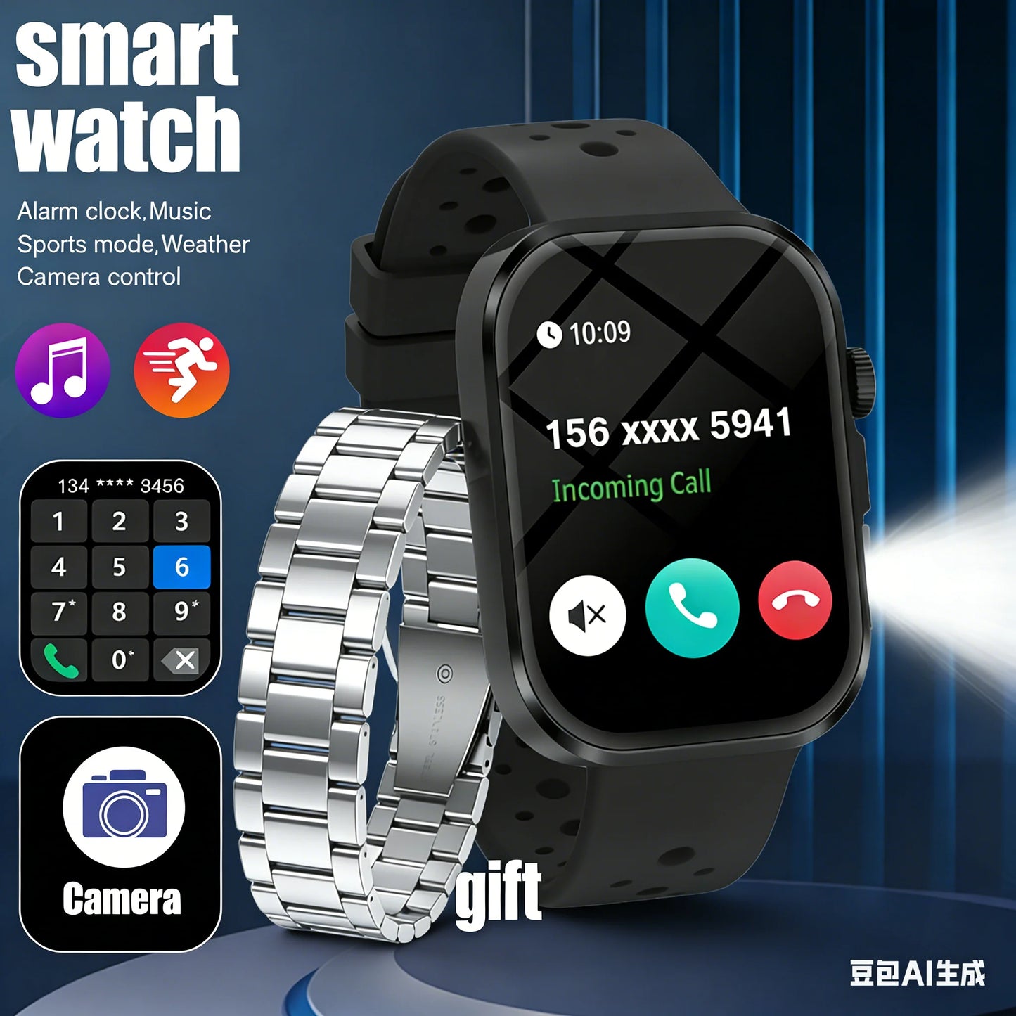LOMAXFR Smartwatch Bluetooth Call Fitness Tracker With Multiple Modes