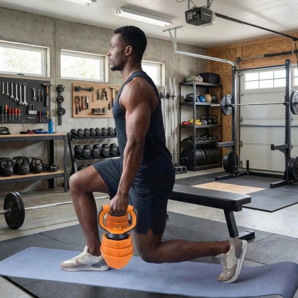 Adjustable Dumbbell Set With Secure Barbell Connector