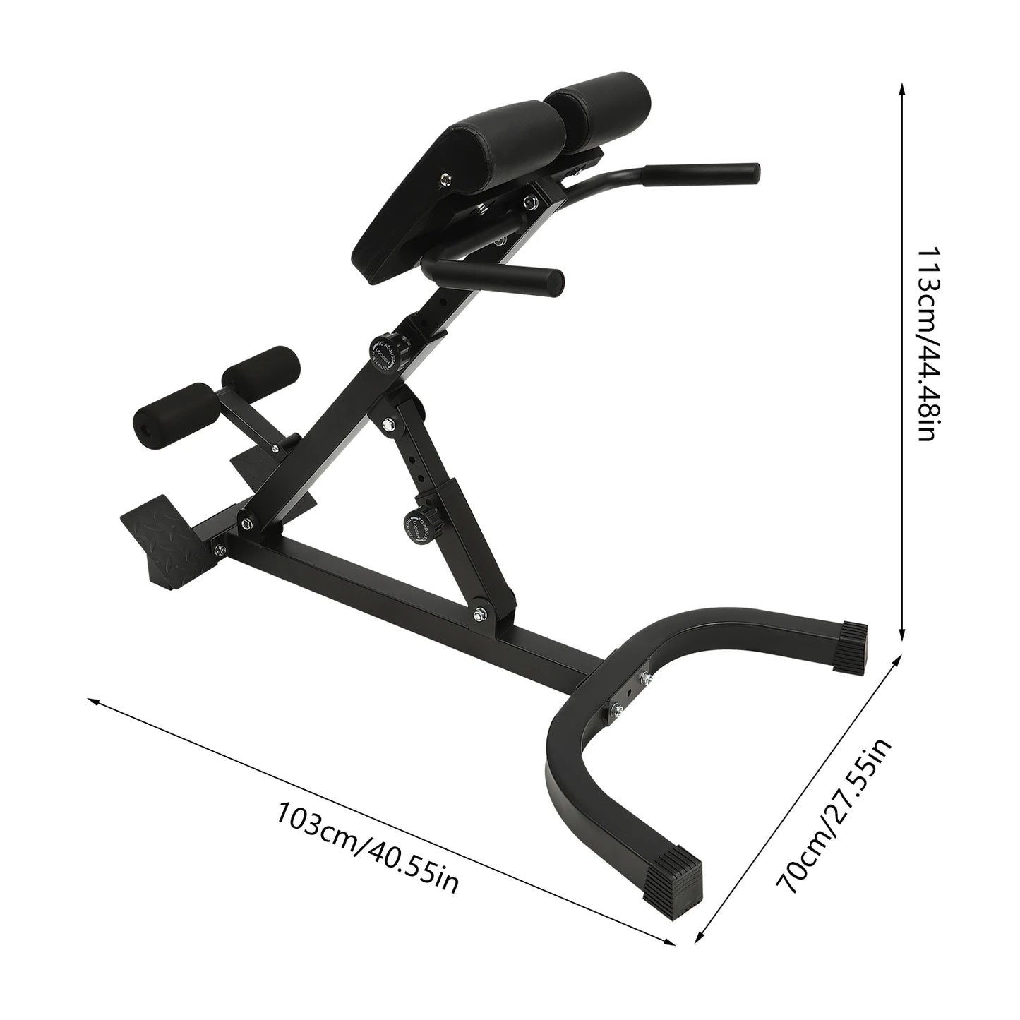 Back Extension Roman Chair With Foldable Steel Frame 5 Angles 150kg Capacity