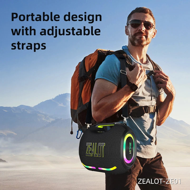 Zealot Portable Bluetooth Speaker With Subwoofer And Waterproof Design