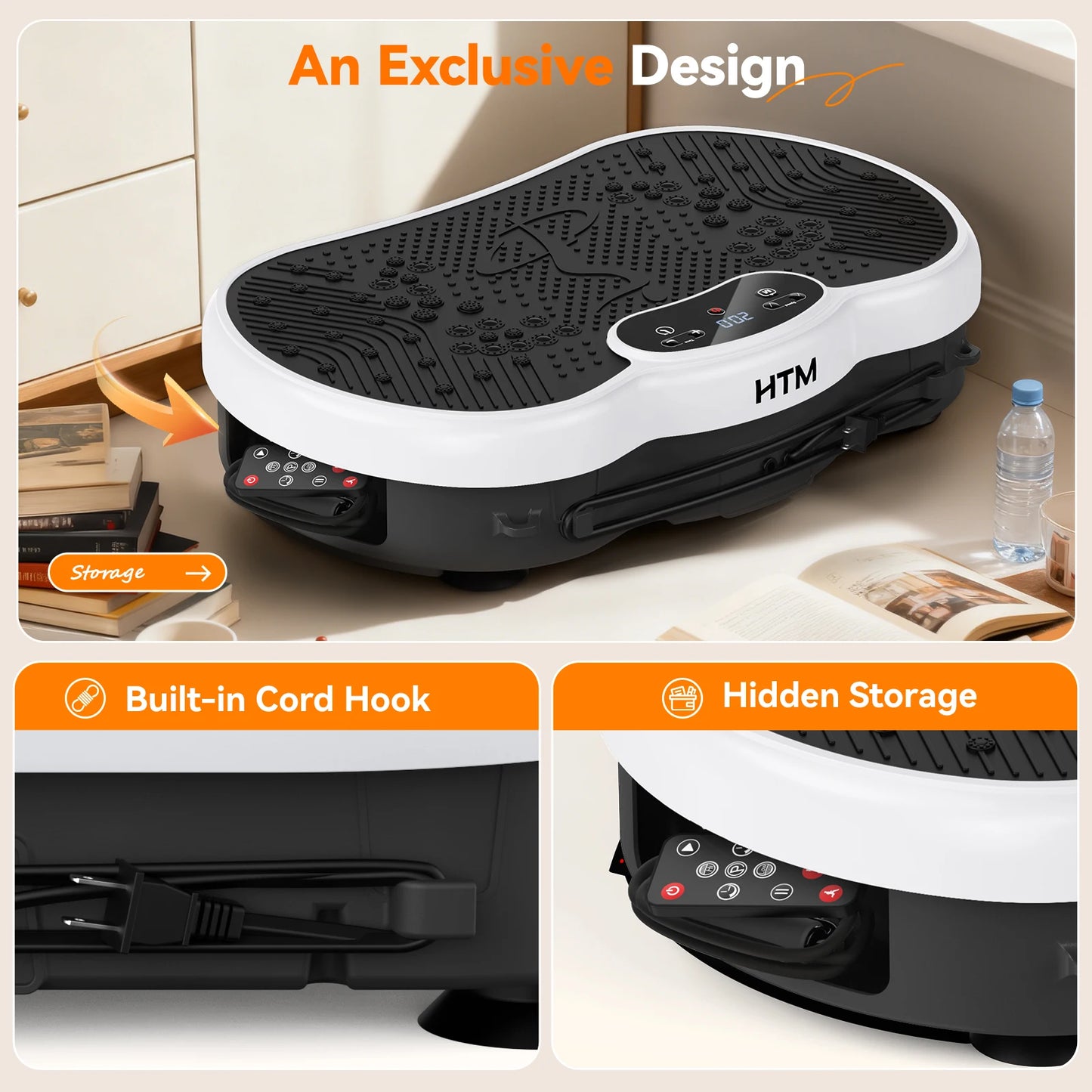 Vibration Plate Exercise Machine With Handles For Full Body Workout