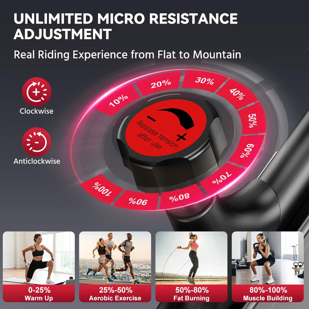 Botifly Foldable Indoor Exercise Bike With Resistance And LCD Monitor