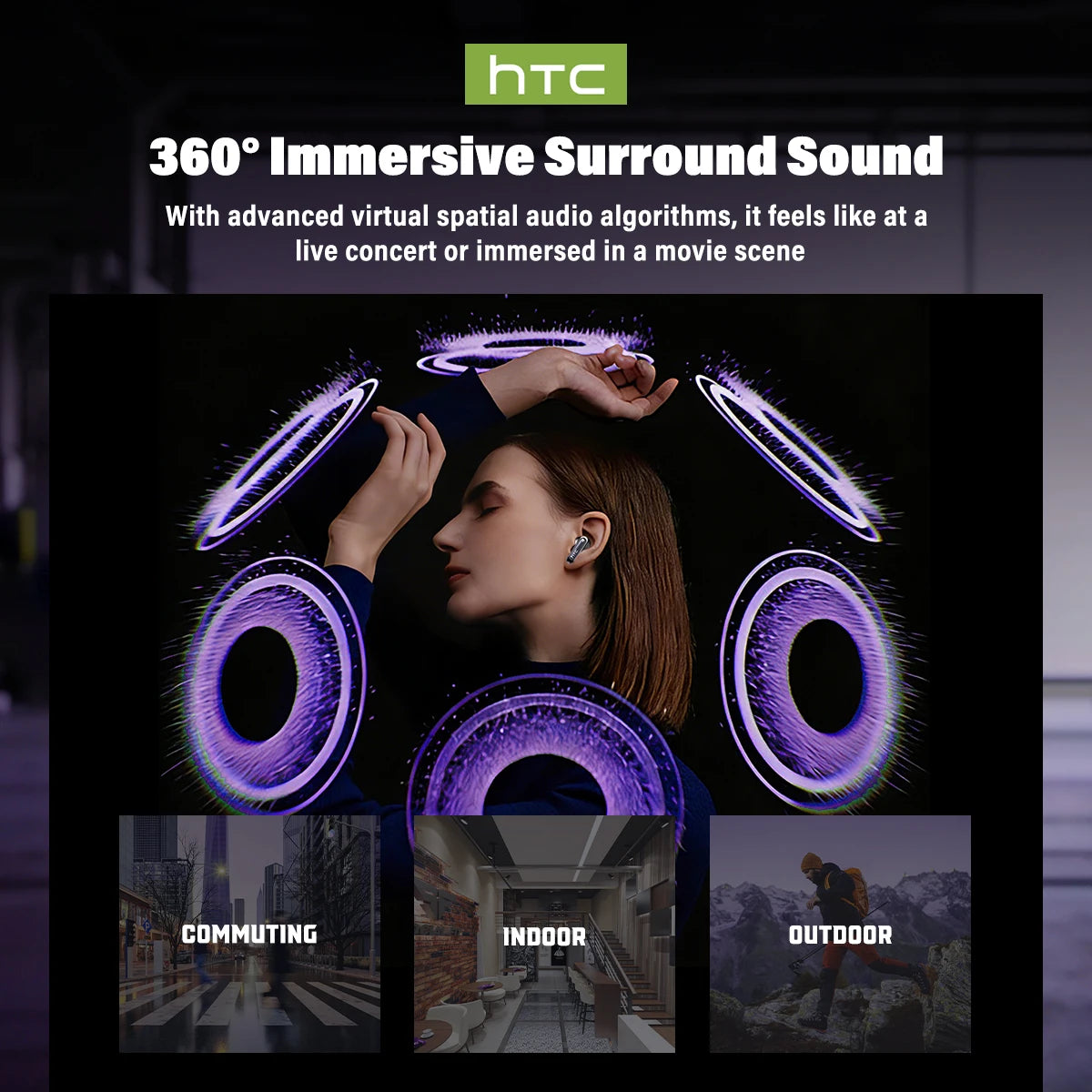 HTC NE70 Wireless Bluetooth Headphones ANC