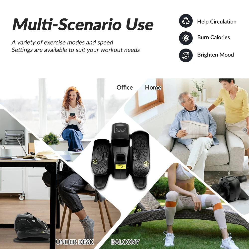 Gamewiu Under Desk Elliptical Pedal Exerciser Multifunction Mini Trainer