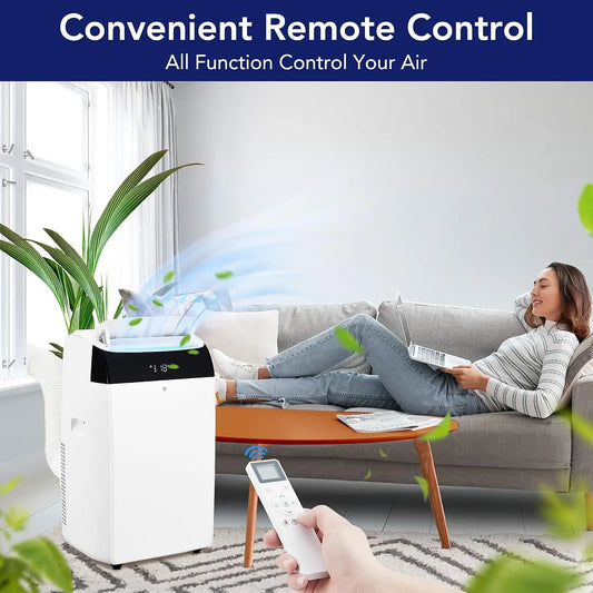 Garvee Portable Air Conditioner 14,000 BTU, Powerful Cooling up to 750 Sq.Ft, 3-in-1 AC Unit Electric Fan with Dehumidifier & Fan Mode