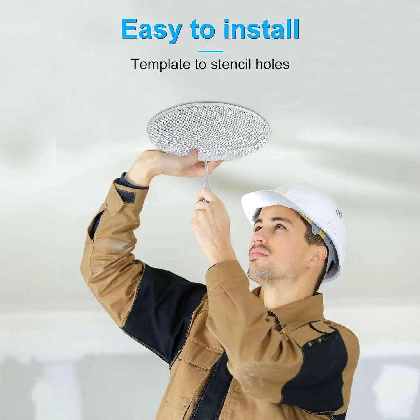 Herdio 4 " 320 Watts 2-Way Bluetooth Ceiling Speakers For Home Theater System Living Room Flush Mount Subwoofer 4 Speaker