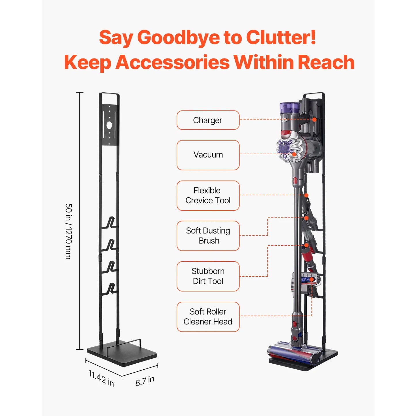SucceBuy Cordless Vacuum Stand Compatible With Dyson Vacuums