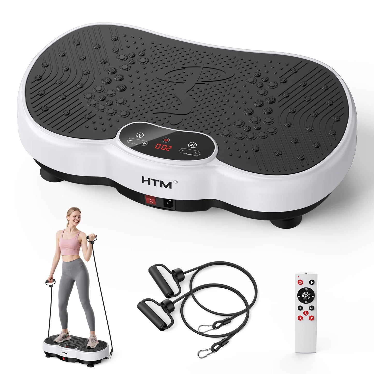 Vibration Plate Exercise Machine With Handles For Full Body Workout