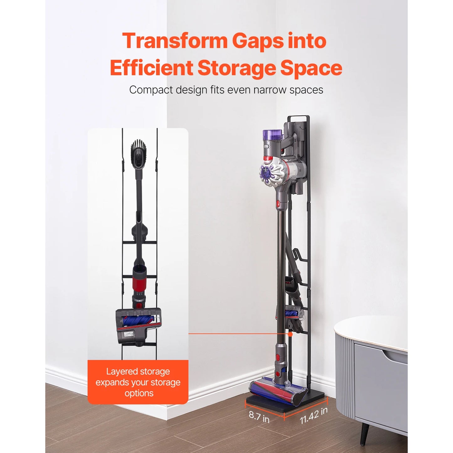 SucceBuy Cordless Vacuum Stand Compatible With Dyson Vacuums