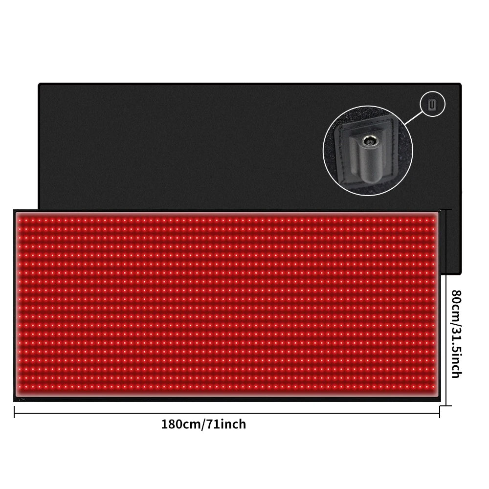 Full Body Red Light Mat 71x31inch Large Infrared LEDs Blanket