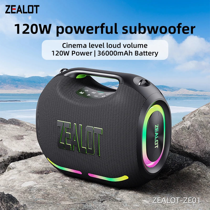 Zealot Portable Bluetooth Speaker With Subwoofer And Waterproof Design