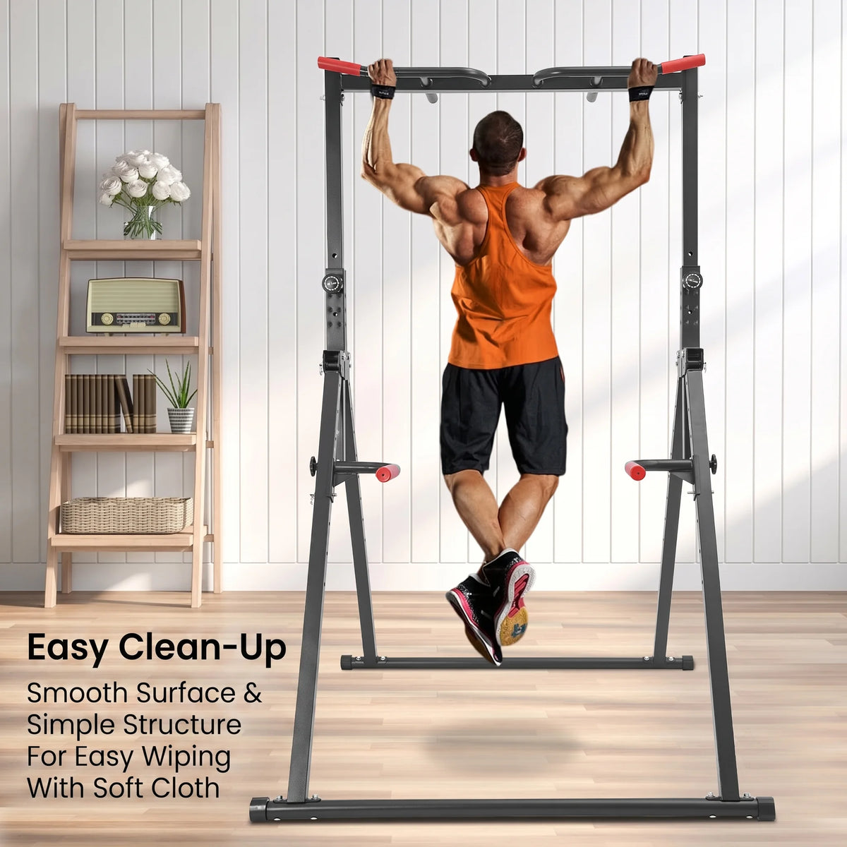 Adjustable Freestanding Triangular Pull Up Station for Home Strength Training