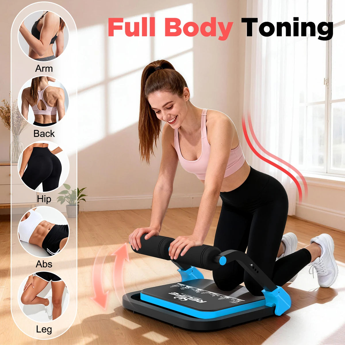 RELIFE Adjustable Sit Up Core Training Machine for Home Fitness