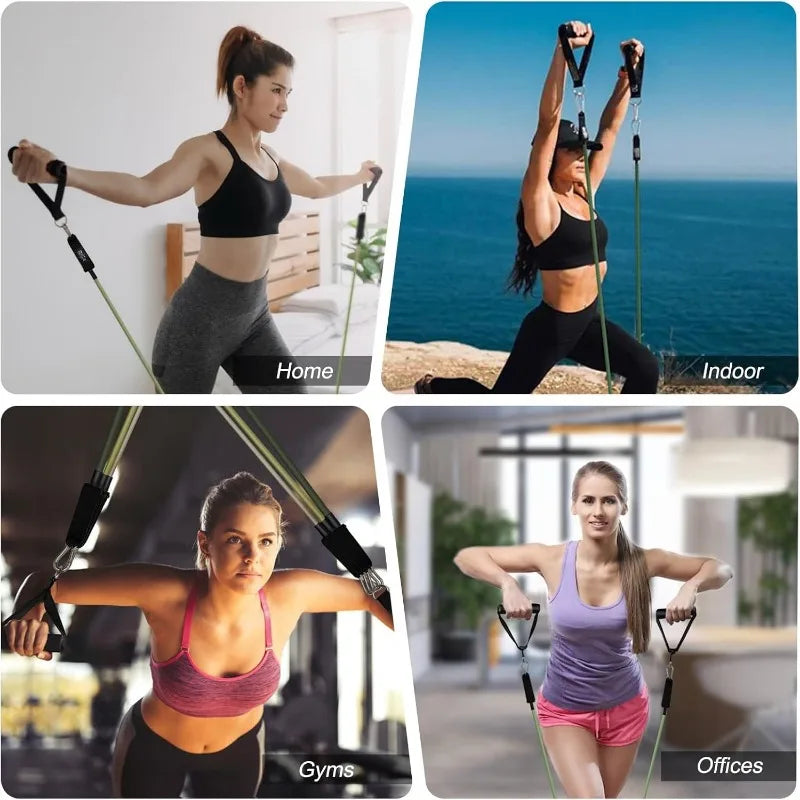 Resistance Bands Set With Door Anchor Handles And Ankle Straps