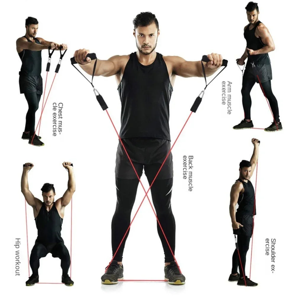 Multifunction Fitness Tension Rope Set for Stretching and Training