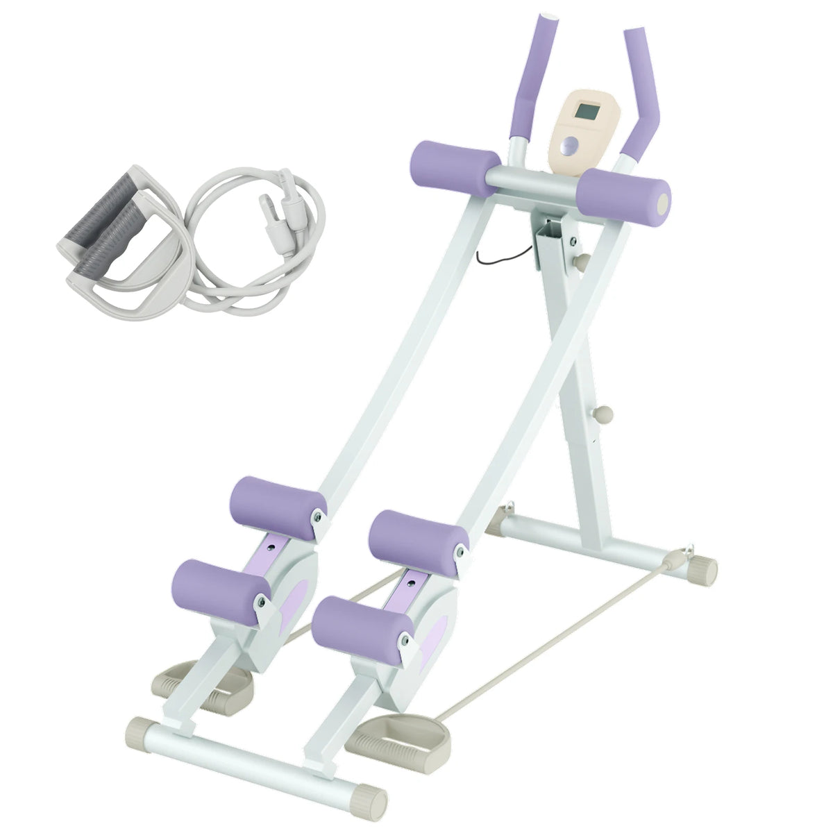 Foldable Adjustable Ab Cruncher Machine for Core Strength Training