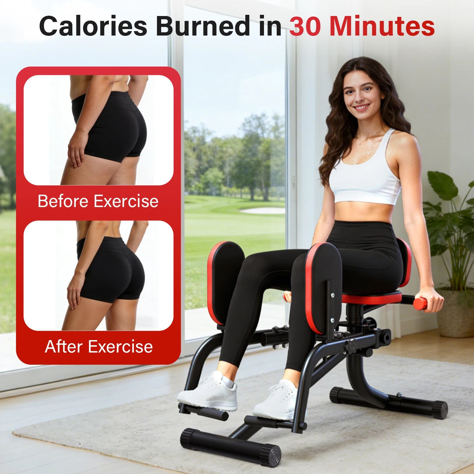 Foldable Dual Motion Home Hip Thigh Exercise Equipment