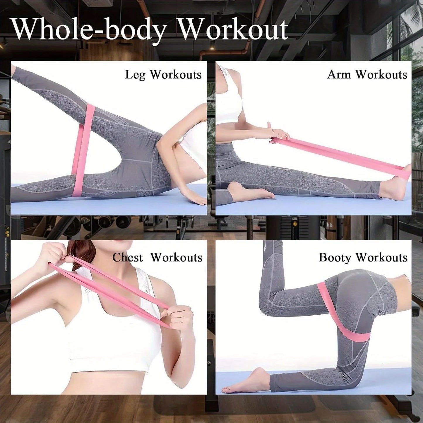 Home Gym Leg Hip Toning Resistance Band Exercise Set
