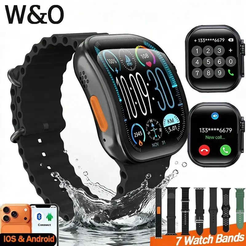 Smart Watch for Men Women, 2026 New Smartwatch(Answer/Make Call), IP67 Waterproof, 2.02"HD Fitness Watch wit 100+ Sport Modes, Fitness Tracker Watch with Calls/Messages/Notifications, with 7 Watch Bands