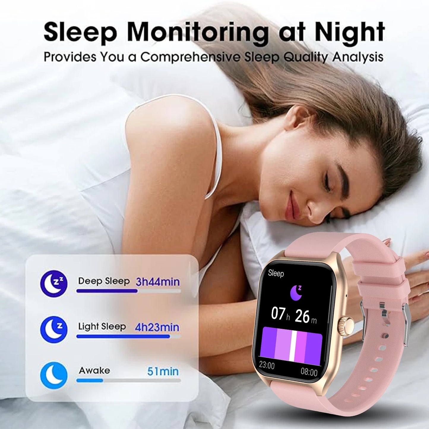 AI Voice Assistant Smartwatch With Heart Rate Monitor And Sleep Tracking