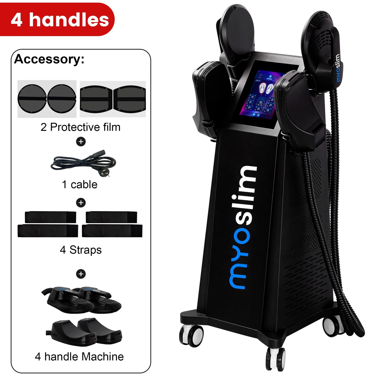 Myoslim 6500W 15T 200HZ EMS Neo RF Nova Body Sculpting Machine For Muscle Development Fat Burning Weight Loss Muscle Stimulation