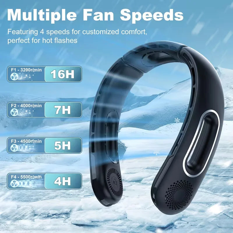 Portable Neck Fan Wearable for Travel
