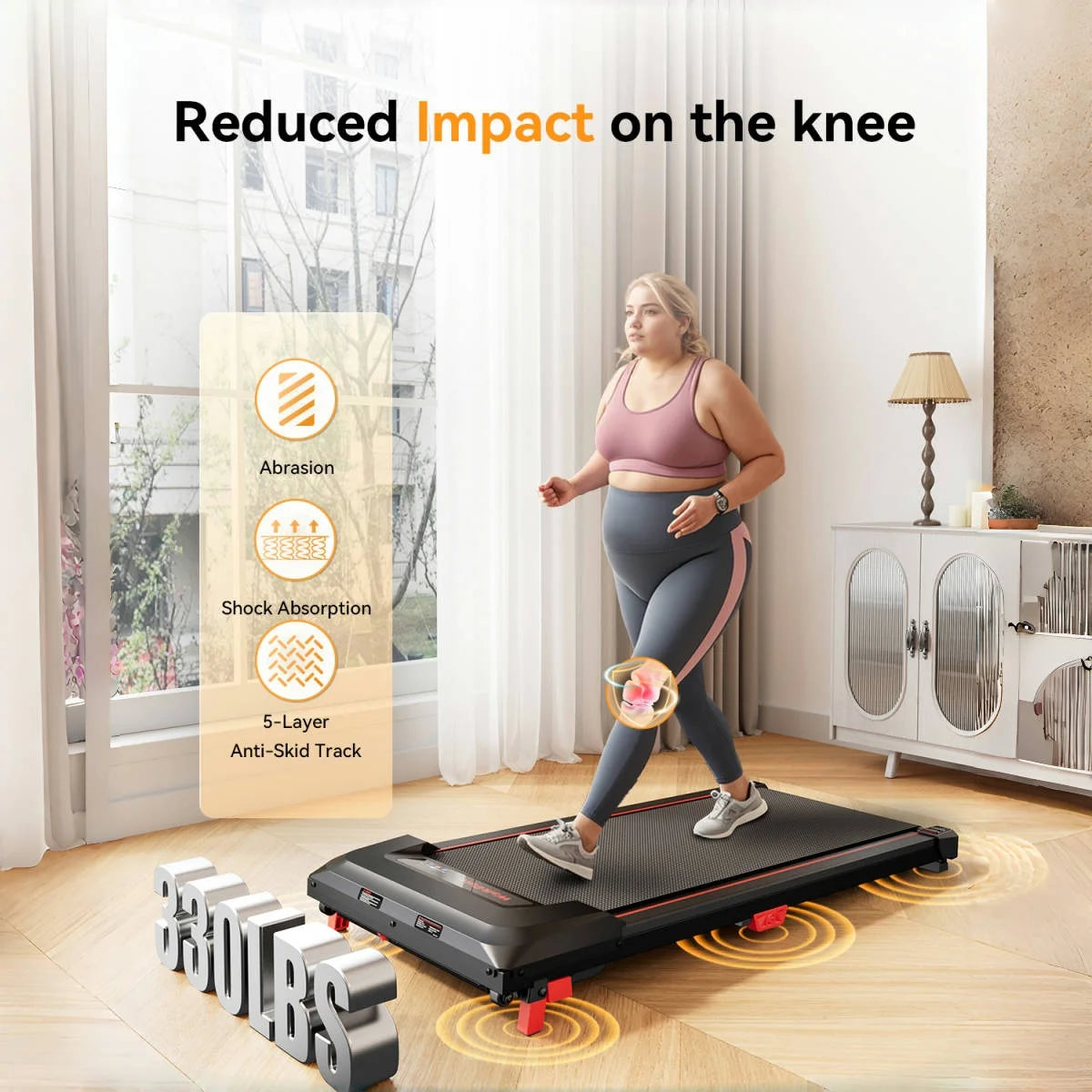 Bestgod Folding Electric Treadmill Walking Pad With Remote LCD