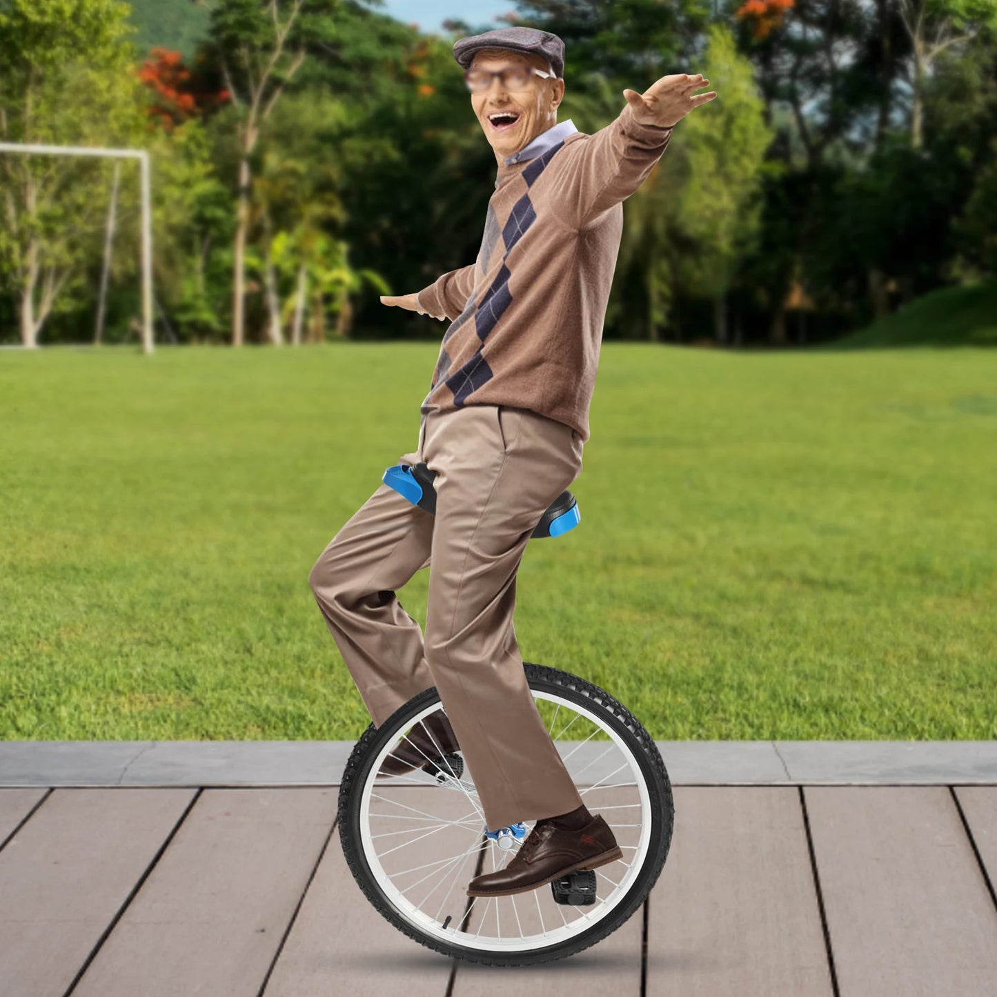 Height Adjustable Unicycle With Manganese Steel Frame For Balance Training