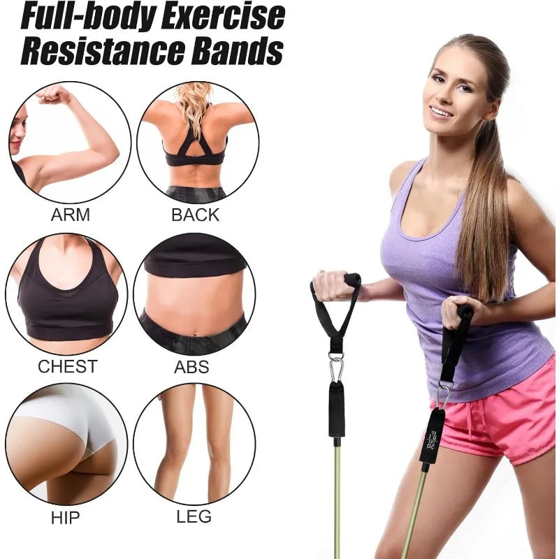Resistance Bands Set With Door Anchor Handles And Ankle Straps