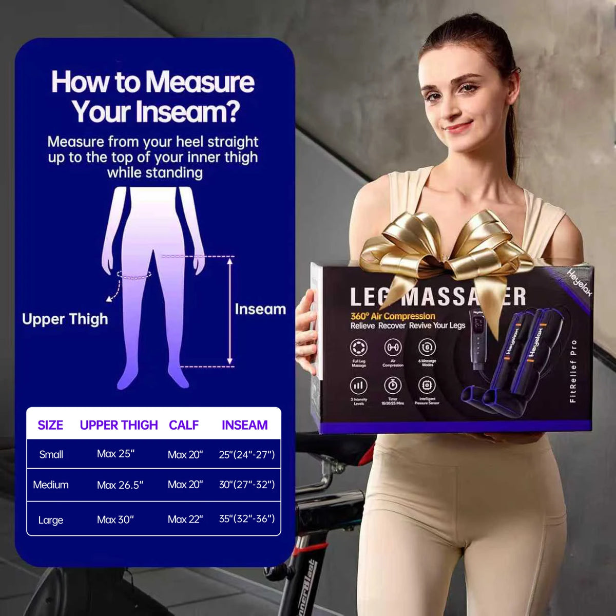 Leg Compression Massager for Circulation and Pain Relief,Air Compression Boots