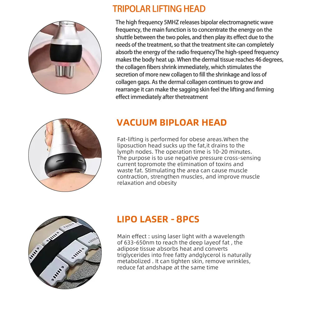 MISSHEART 6 In 1 40K Ultrasonic Cavitation Machine For Body Sculpting