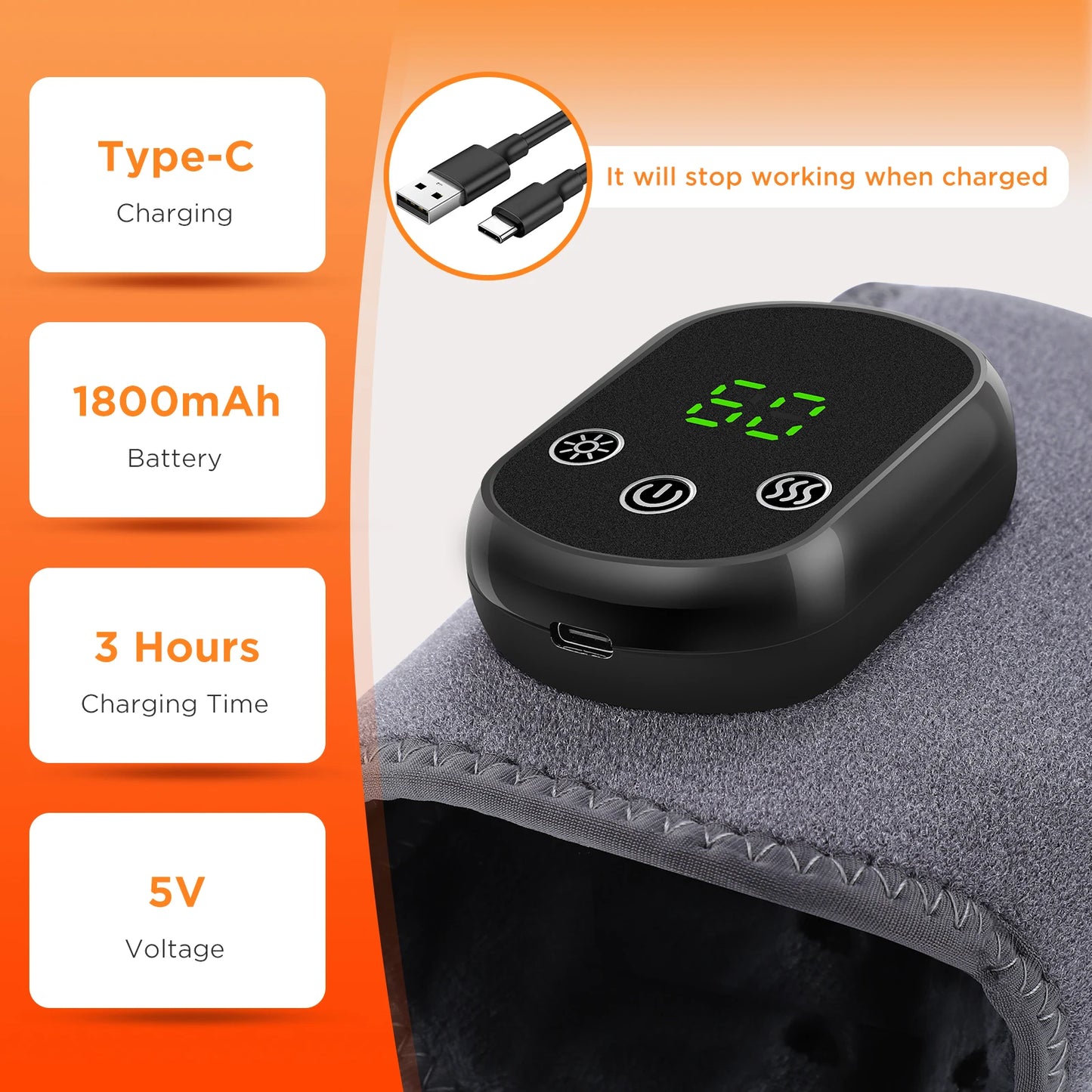 Heating Ankle Massage Belt Electric Hot Compress Vibration Massage Foot Ankle Guard Band Support Brace