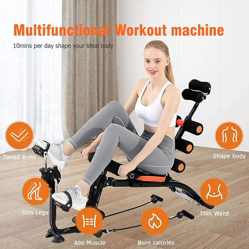 KBQ Foldable Abdominal Exercise Bench 6 In 1 Core Trainer