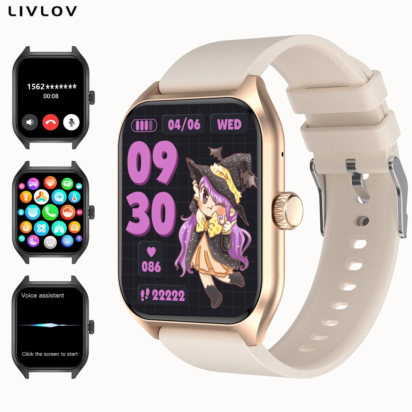 AI Voice Assistant Smartwatch With Heart Rate Monitor And Sleep Tracking