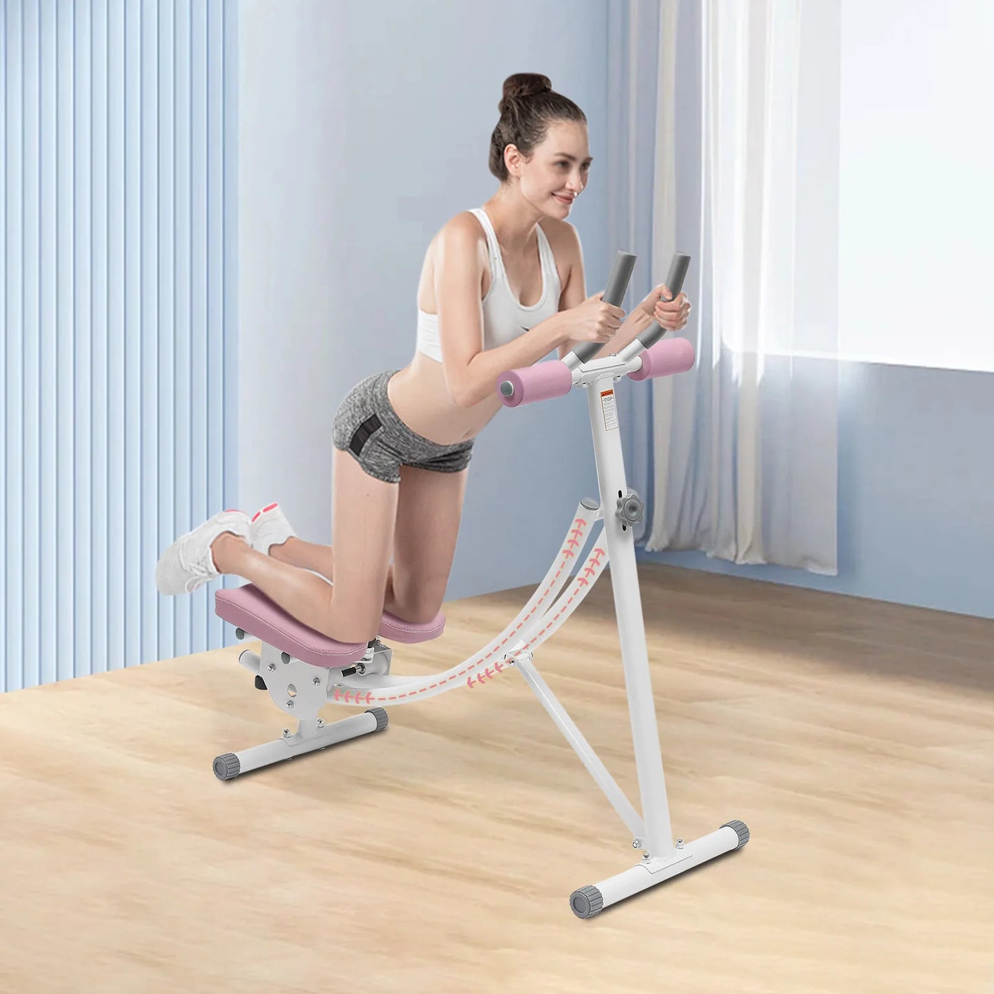 Ab Machine Abdominal Workout Machine Foldable Waist Cruncher Core Toner