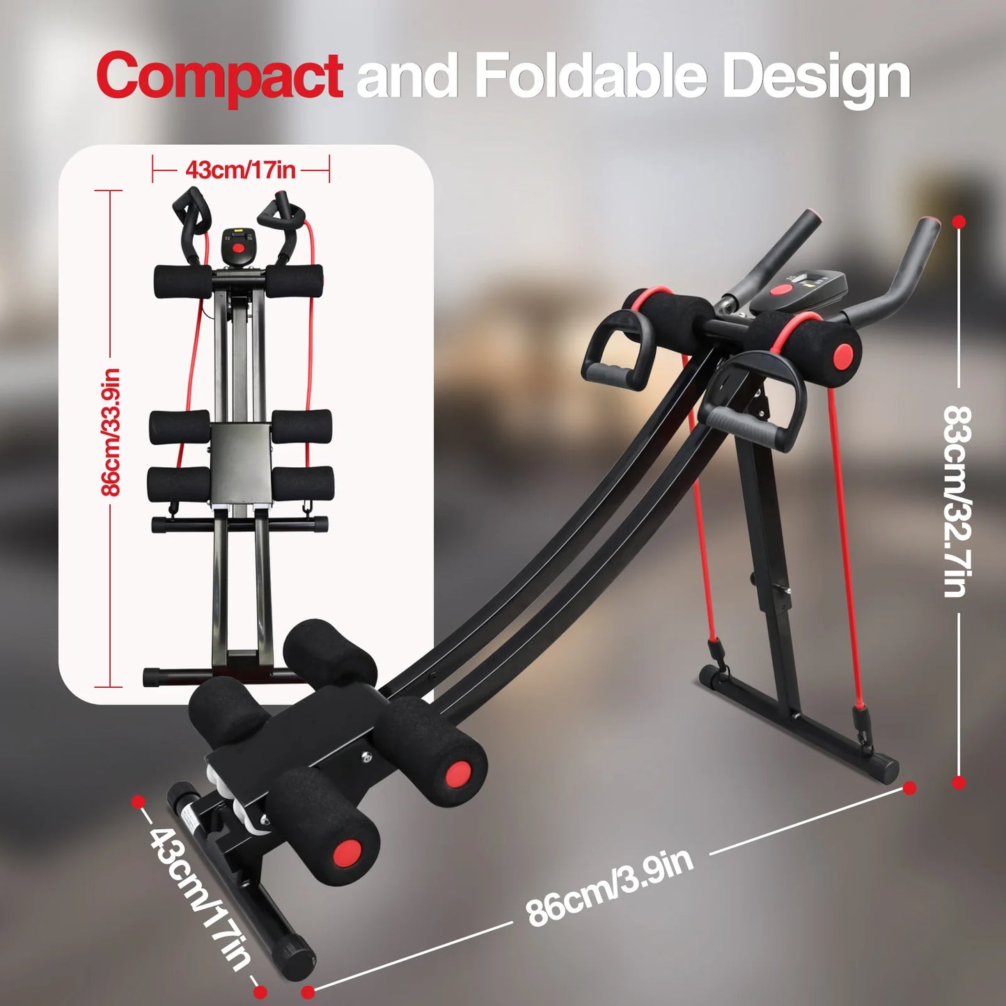 Foldable Ab Machine for Home Gym Core Training