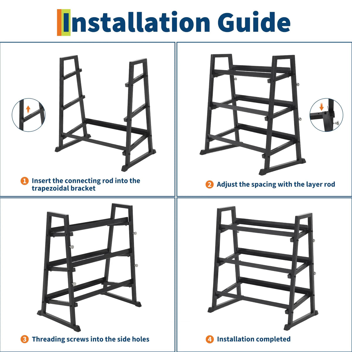 HiMISS Trapezoidal Frame Dumbbell Rack for Strength Training