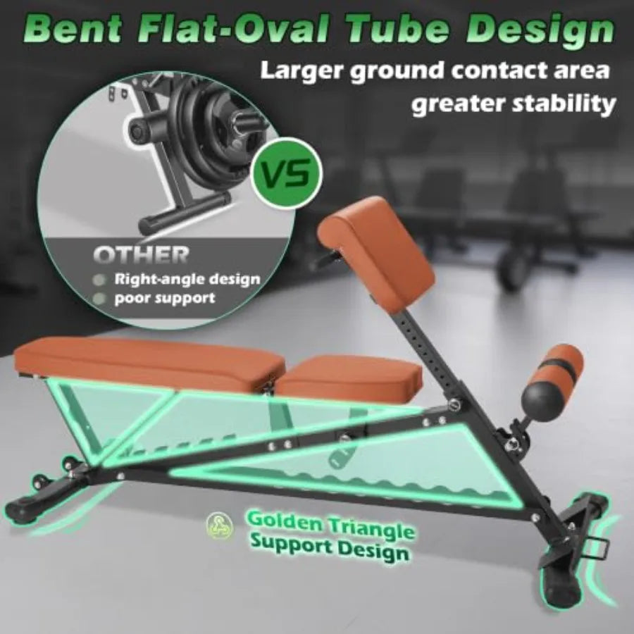 Adjustable Weight Bench With Roman Chair for Strength Training