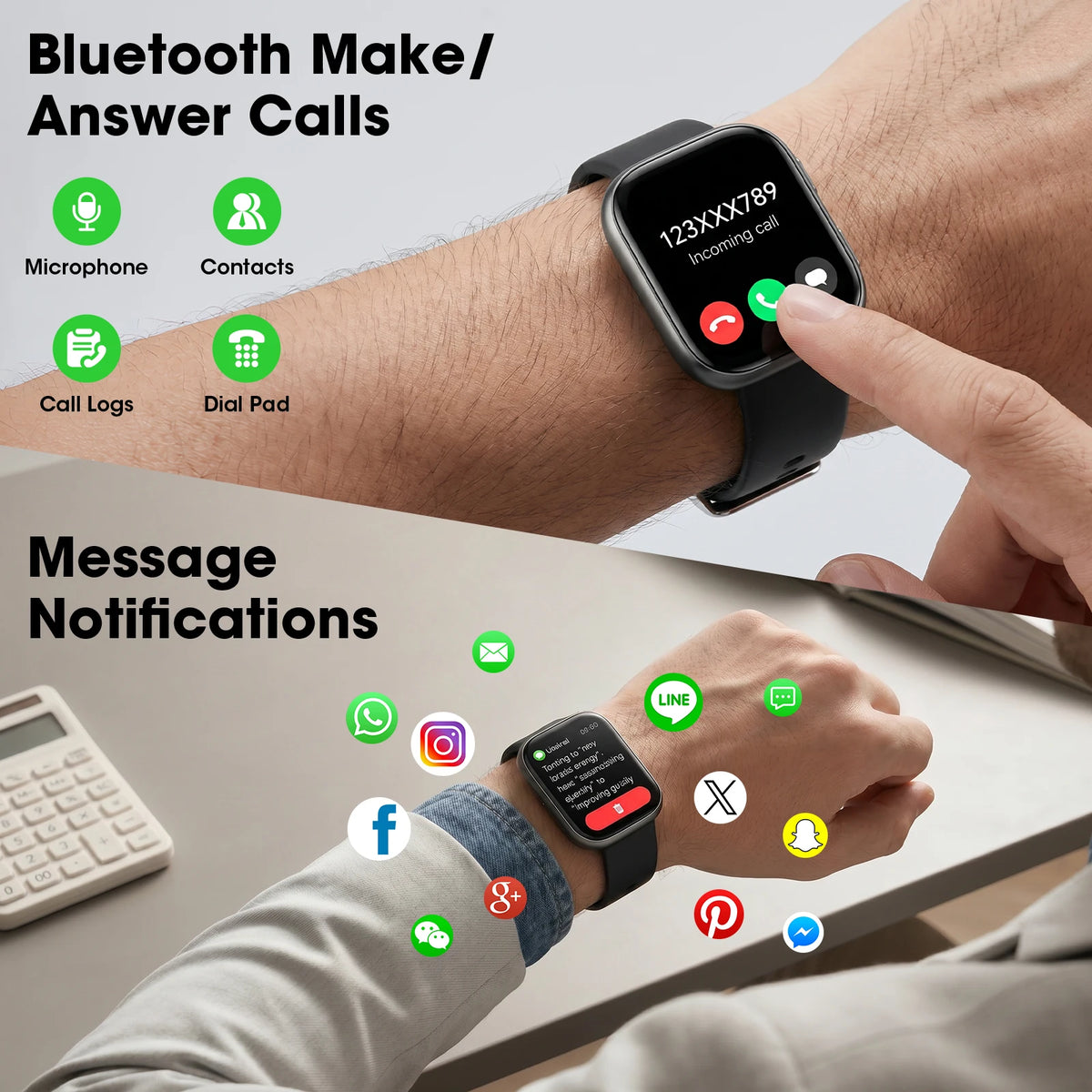Bluetooth Calling Smart Watch With Fitness Tracking And IP67 Waterproofing